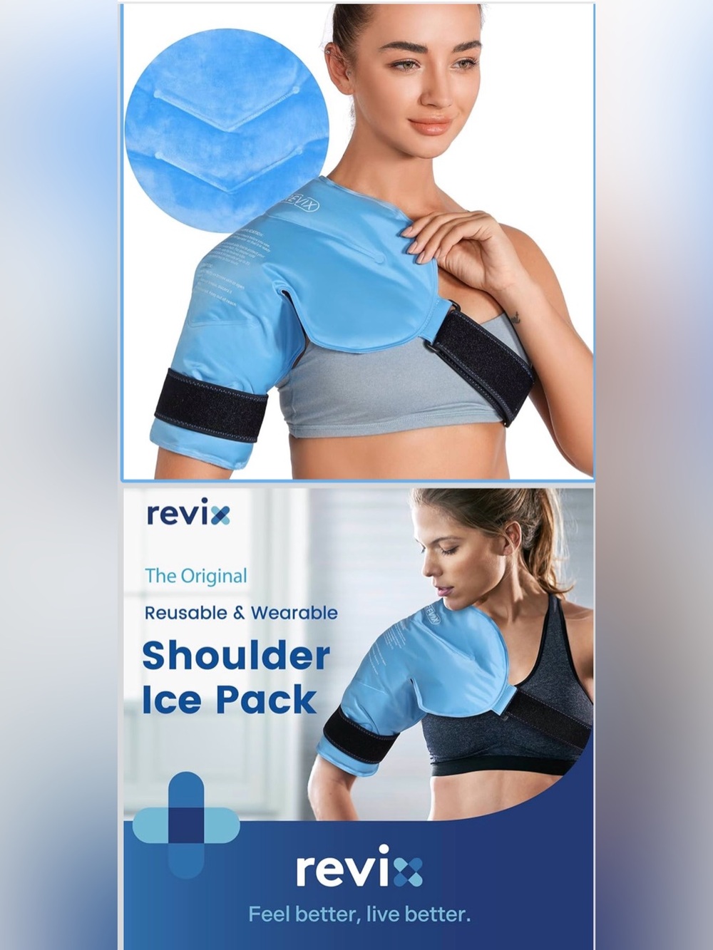 Blue Reusable Shoulder Ice Pack/I actually froze it but didn’t use it.